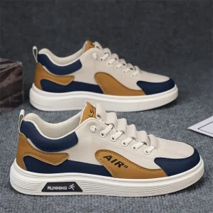 Summer Men’s White Sneakers Breathable Casual Board Running Shoes with Mesh Lining Versatile Sports Walking Skateboard Shoe