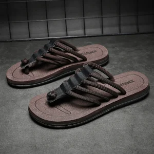 Summer New Flip Flops Men’s Beach Shoes Fashion Wear Trend Personality Soft Bottom Outdoor Sandals