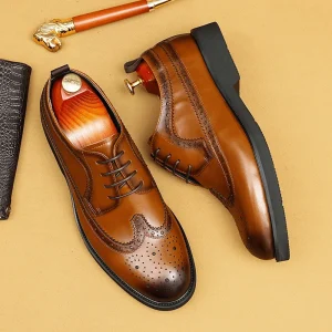Support Customization Leather Upper Oxford Shoes for Business Formal Wear Men’s Stylish Breathable Men’s Shoes