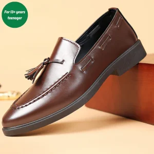 TPY0 Men Loafer Shoe Men’s Formal Dress Shoe Men Casual Shoe Business Shoe Wedding Shoe Men’s Leather Dress Shoe Boy School Shoe