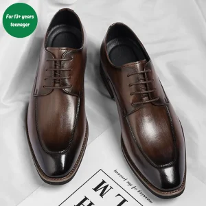 TPY0 Men’s Leather Formal Wedding Shoe Customizable Office and Work Shoes