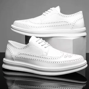 Thick Sole Size 38 45 Closed Toe Formal Wedding Shoes Durable Patent Leather Men White Dress Oxford Autumn Winter