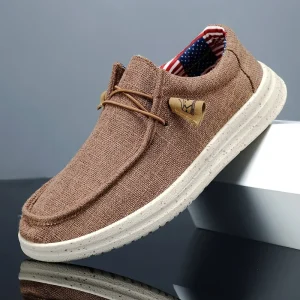 Trendy Men’s Shoes Slip-on Men’s Cork Insoles Comfortable Canvas Shoes