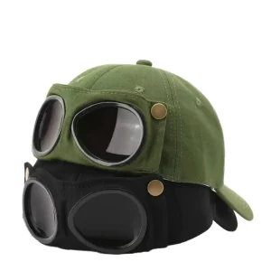 Trendy Reverse Glasses Pilot Hat Men’s Women’s New York Style Easy Match Sunglasses Baseball Cap Business Applicable Common