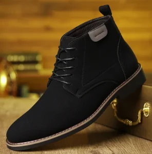 UP 6466r Casual High Top Men’s PU Leather Walking Shoes Autumn Lace Up Dress Ankle Boots
