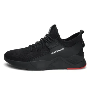 Ultralight Black Solid Running Shoes for Men Sports Shoes Sneakers