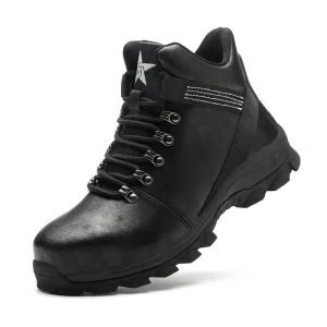 Unisex All season Industrial Waterproof Safety Shoes With Steel Toe Men’s Women’s Hiking Boots for Outdoor Labor