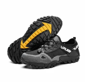 Unisex Men’s Steel Toe Work Shoes OEM ODM Safety Shoes Breathable Upper Anti-Smash Anti-Puncture Rubber Outsole Non-Slip