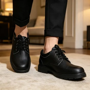 Unisex Steel Toe Leather Work Shoes Work Uniform Anti Puncture Anti static Lightweight Safety Boots Slip Resistance