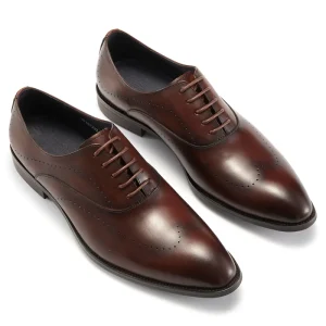 Vintage Classic Genuine Leather Oxford Shoes for Men Business Comfortable Durable Office Wedding