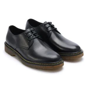 Vintage Derby Leather Dress Shoes for Men Comfortable Business Style with Black Lace up Round Toe Upper Weddings Style