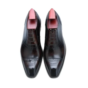 Vintage Men’s Luxury Oxford Lace-Up Wedding Shoes Custom Logo Printed Genuine Leather Formal Dress Shoes Winter Autumn Light