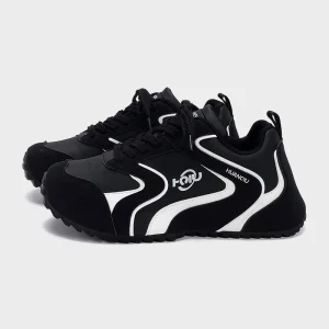 Walking Shoes: Casual Chunky Sneakers with Synthetic Leather and Breathable Design