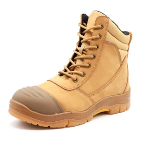 Wear resistant Leather Safety Work Boots with Zip Safety Shoes Men Scarpe Antinfortunistica S3 Waterproof Security Safety Boots