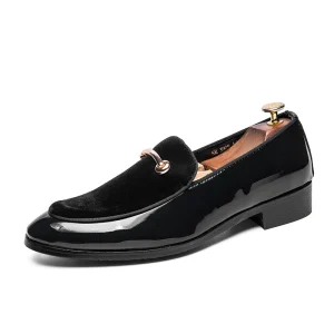 Wedge Heel Men’s Suede Leather Shoes for Business and Wedding Events