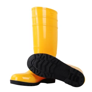 Wellington Rubber PVC Working Gumboot Waterproof Rain Shoes Safety Rainboots Men with Steel Toe Steel Plate