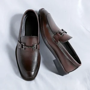 White Lightweight Breathable Hand Made Loafers Men’s Cow Shoes Brown Men Loafer Shoes