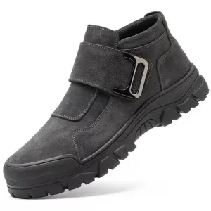 Work Safety Shoes for Men Women Genuine Leather Steel Toe Shoes Lightweight Breathable Sneakers