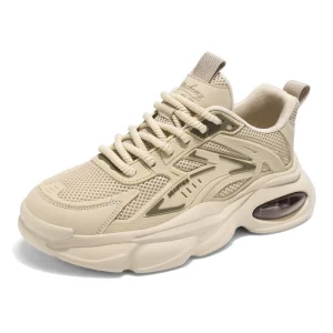 YSNB Men’s New Breathable Height Increasing Trendy Versatile Thick-Soled Sneakers Casual Running Dad Shoes