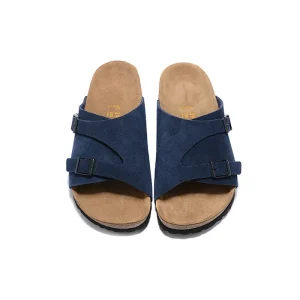 Zurich Wide Strap Sandals Suede Leather Factory Direct Brknstck Style Suede Mules for Men High Quality Summer New
